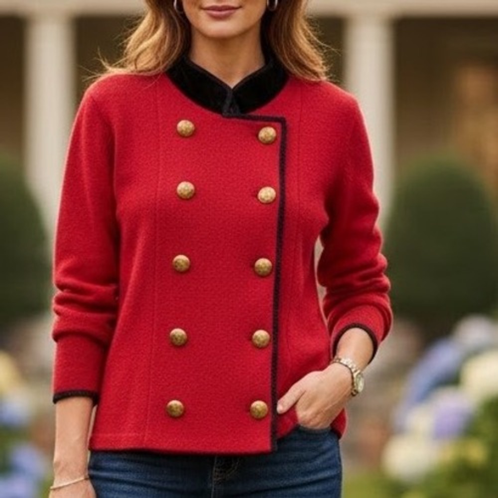 Lauren Ralph Lauren Red Double-Breasted Blazer